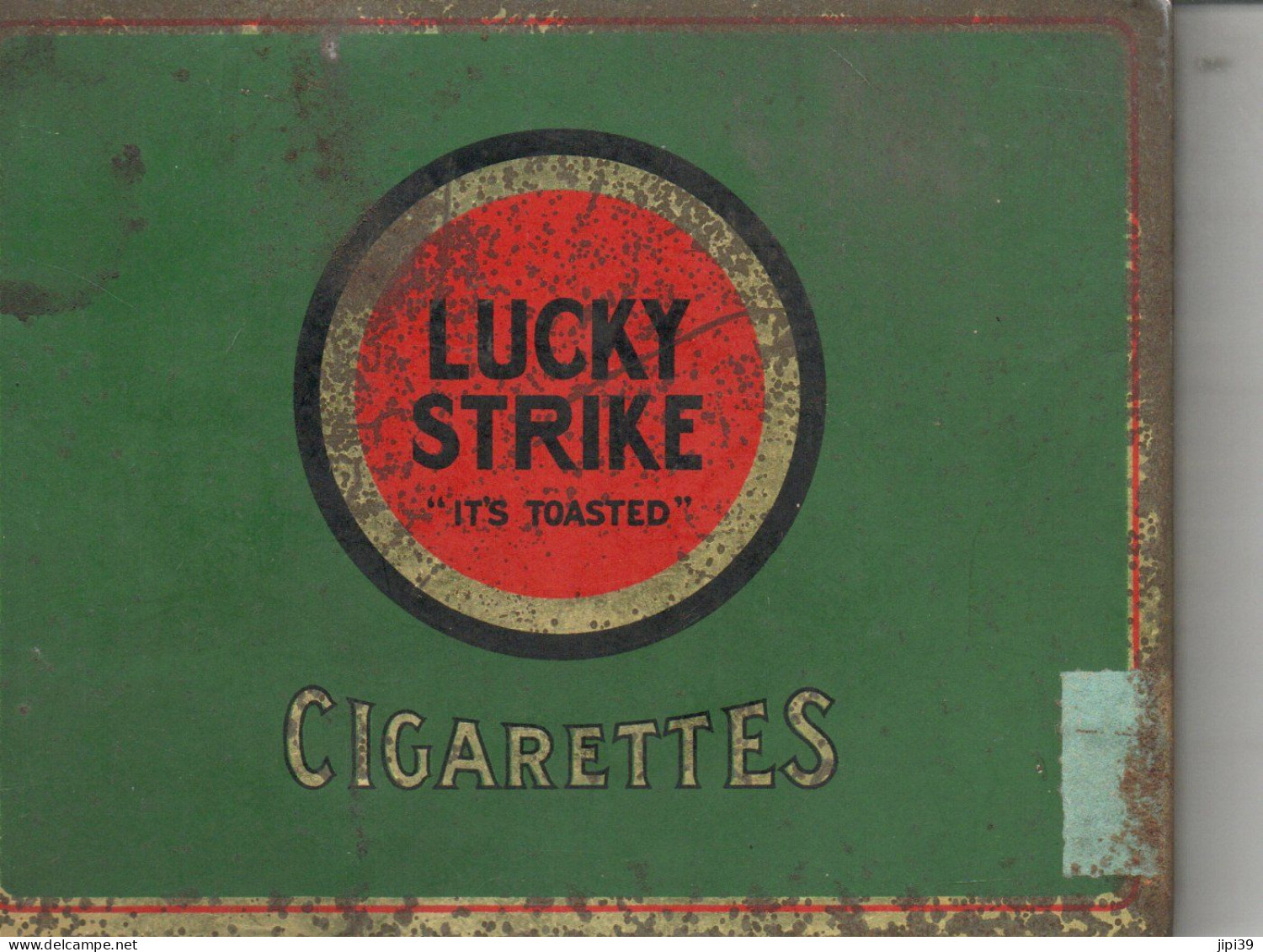 Rare Boite Métal Ancienne LUCKY STRIKE It's Toasted - Schnupftabakdosen (leer)