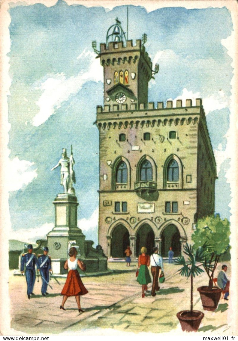 K3 - Republica Di S. Marino - Il Palazzo Del Governo - Carte Numérotée - San Marino