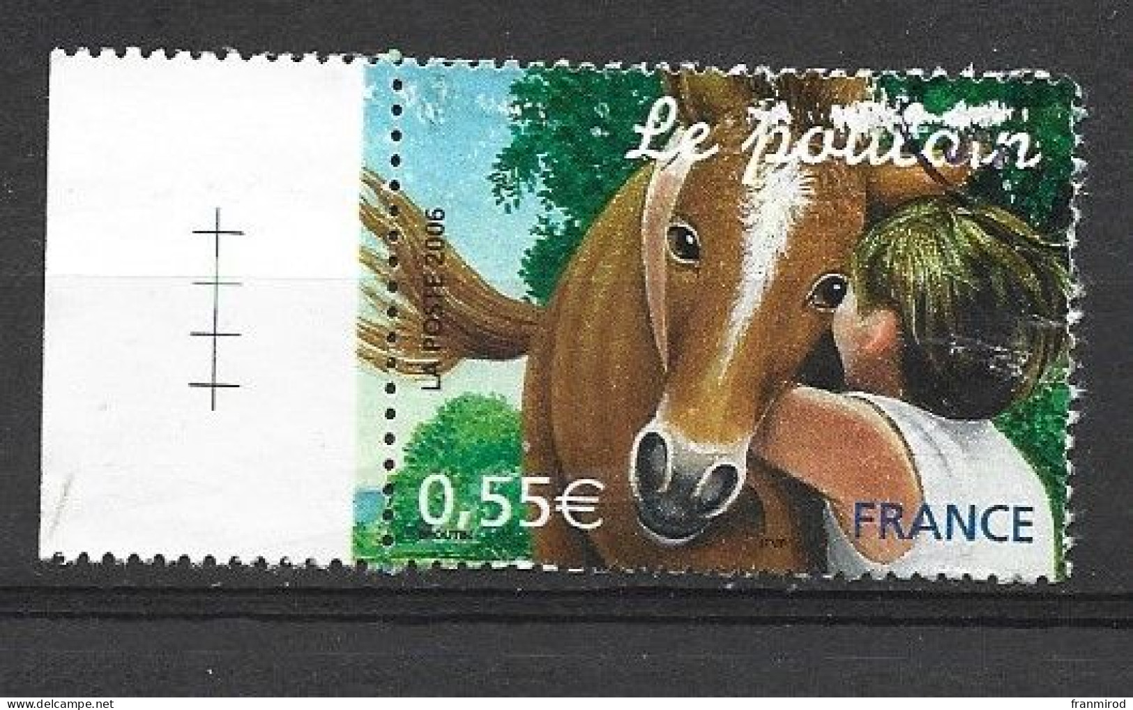 France 2006 N 3899 ( Yv) Serie Nature Le Poulain Bord De Feuille Oblitéré Cote Mini Yv 0.50 E - Chevaux