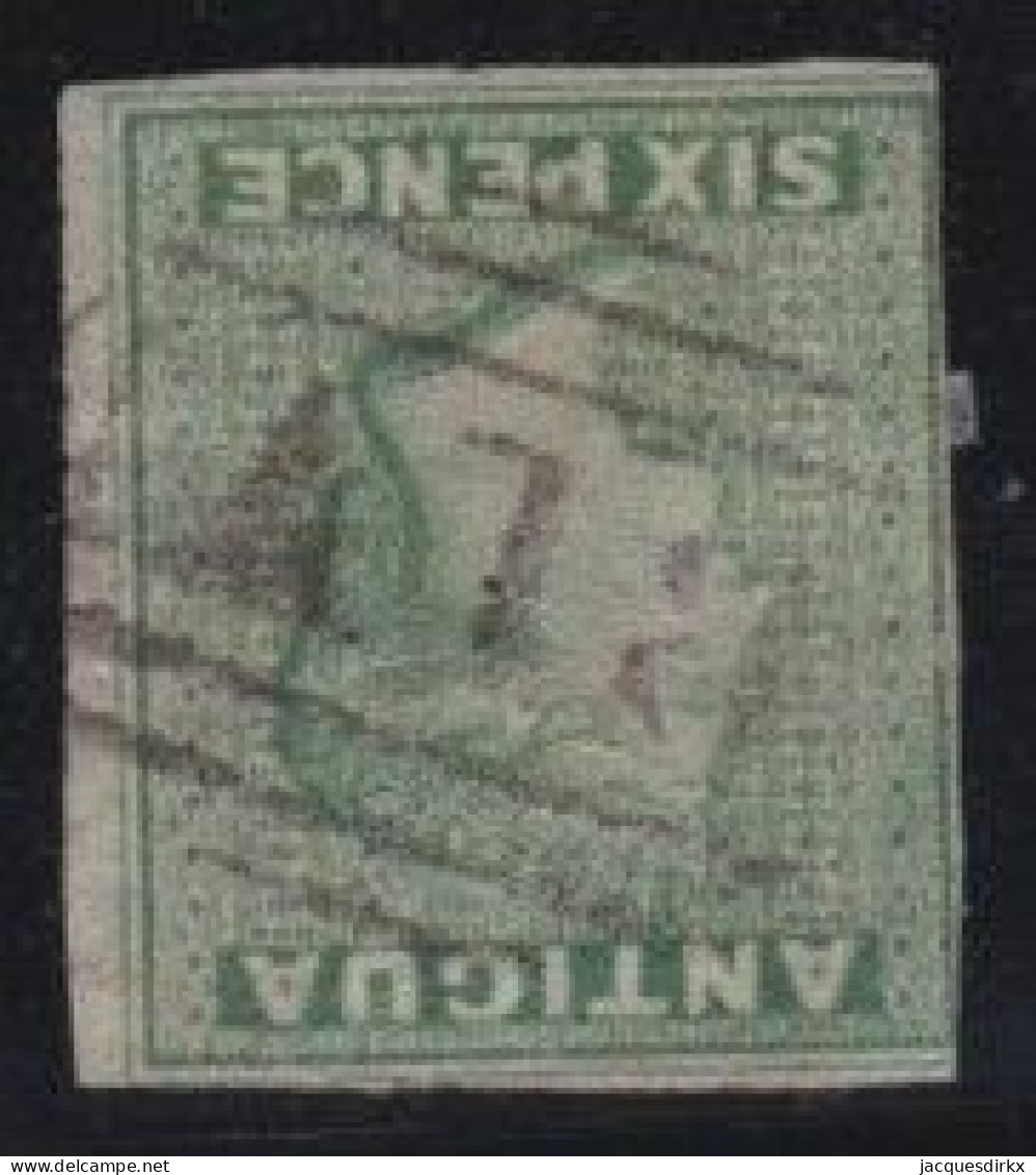 Antigua      .   SG    .   10  (2 Scans)   .  Yellow Green      .   O    .     Cancelled - 1858-1960 Colonia Britannica