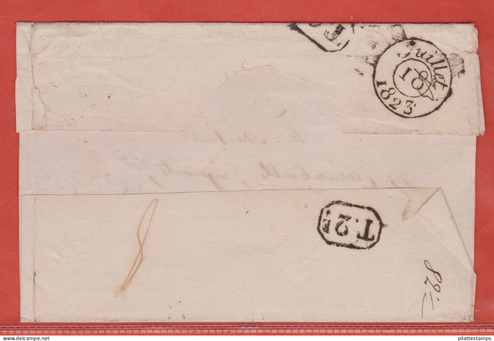 MEMEL LETTRE DE 1823 POUR PARIS VIA STRASBOURG - Covers & Documents