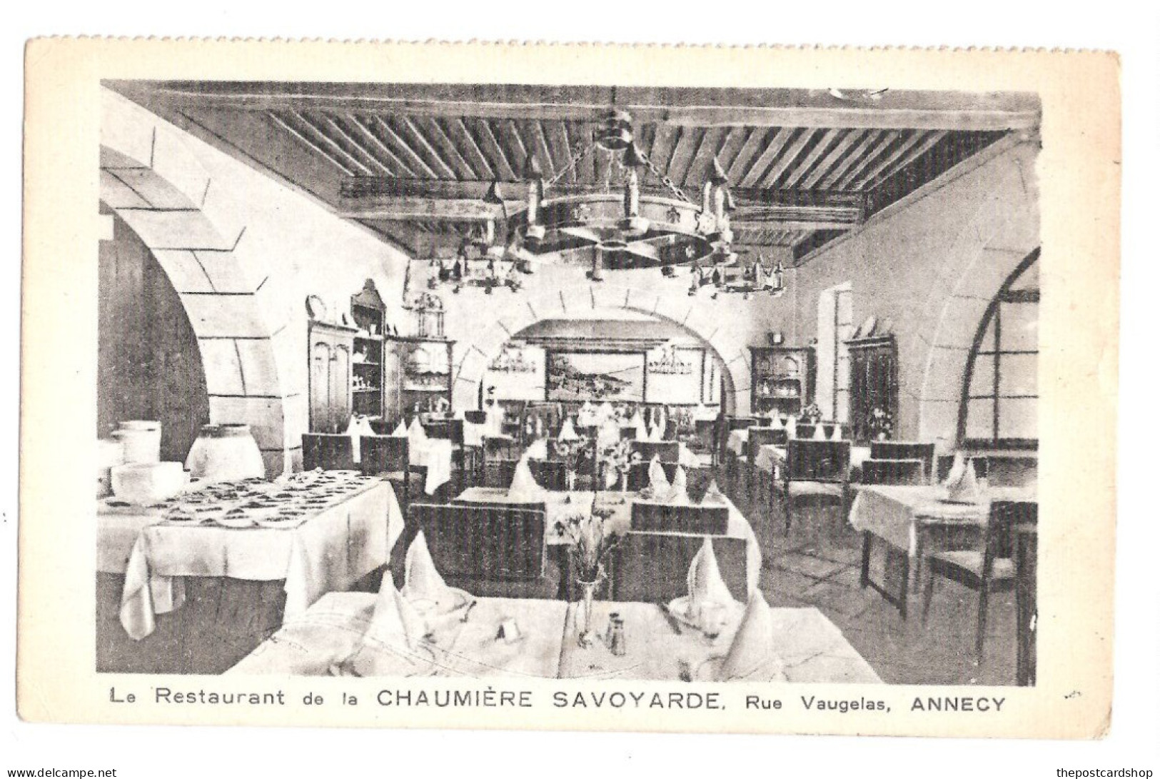 1932 - Le Restaurant De La CHAUMIERE SAVOYARDE , Rue Vaugelas - ANNECY - Téléphone 5.87 Food Manger - Annecy