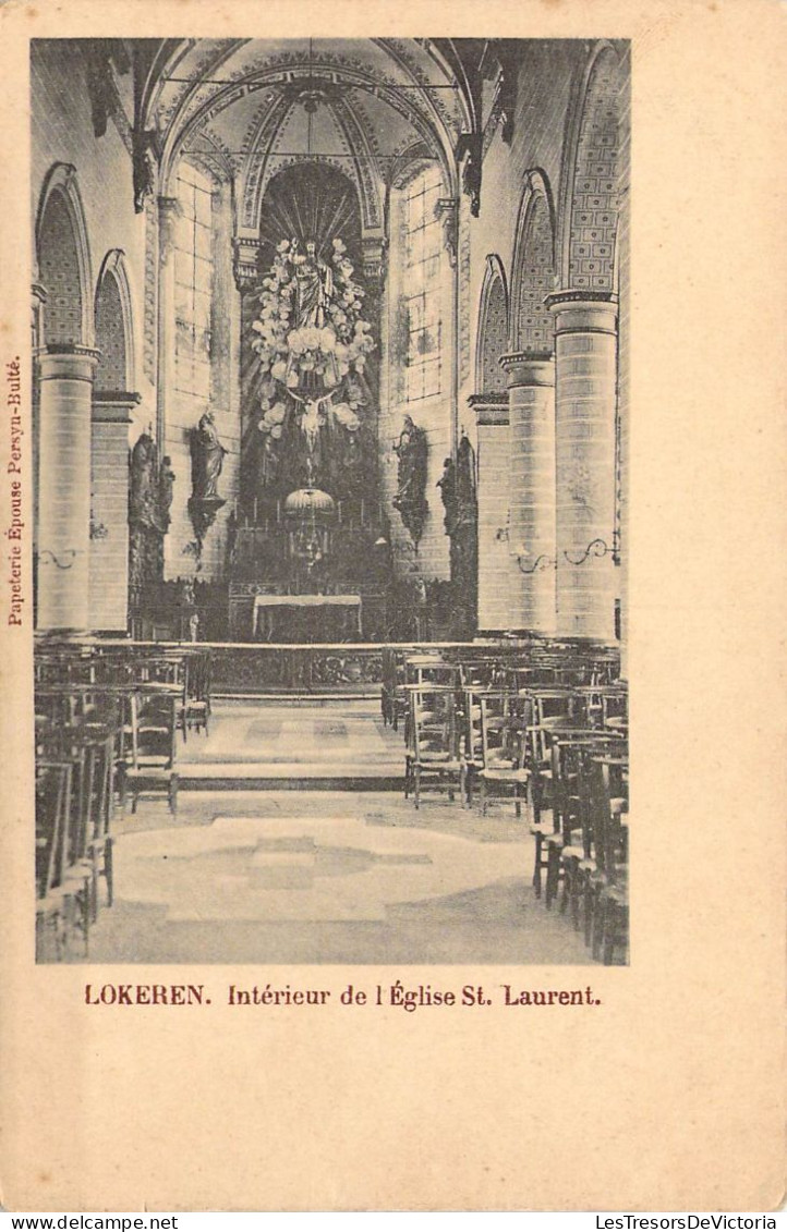 BELGIQUE - Lokeren - Intérieur De L'Eglise St. Laurent - Carte Postale Ancienne - Lokeren