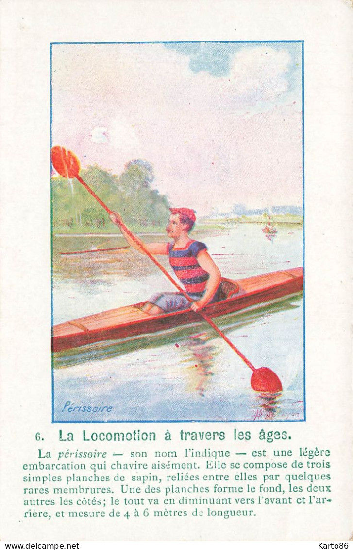 Sport * Aviron * CPA Illustrateur * Périssoire * Barreur * N°6 La Locomotion à Travers Les âges - Roeisport