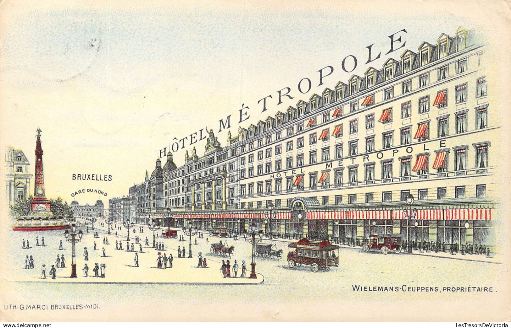 BELGIQUE - Bruxelles - Hôtel Métropole - Gare De Nord - Carte Postale Ancienne - Pubs, Hotels, Restaurants