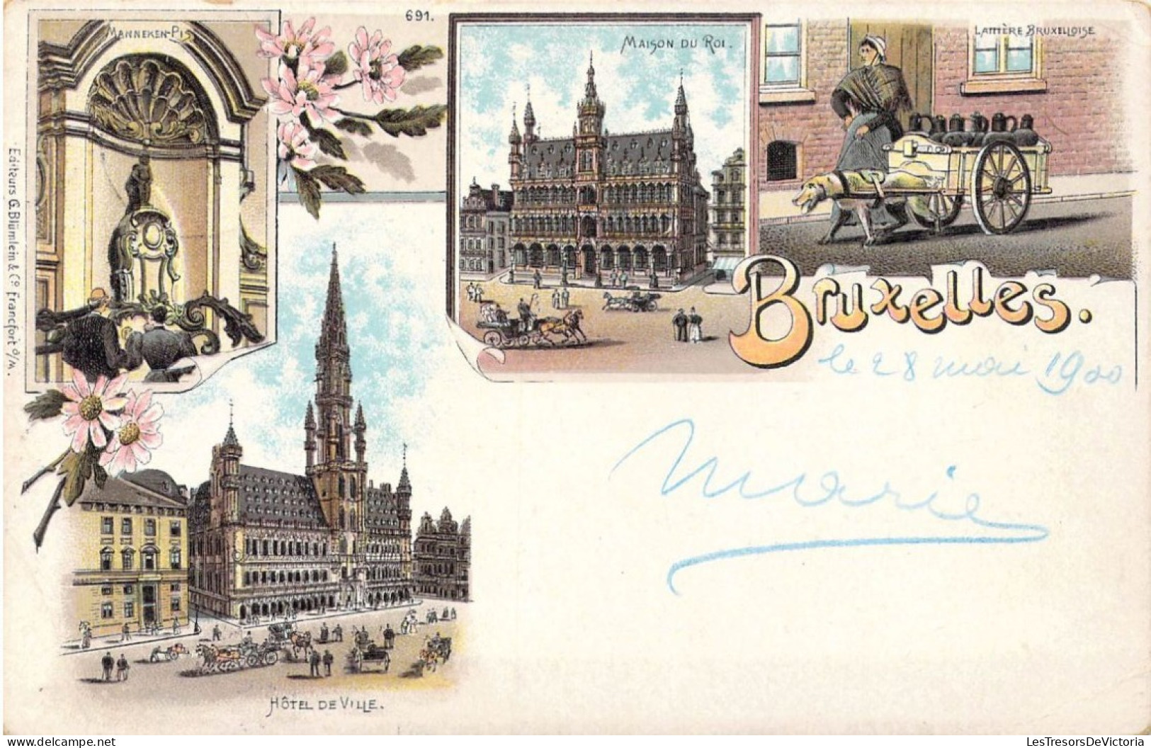 BELGIQUE - Bruxelles - Maison Du Roi - Manneken-Pis - Hôtel De Ville - Carte Postale Ancienne - Bauwerke, Gebäude