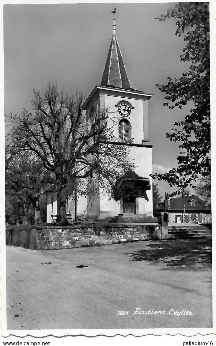 VAUD ECUBLENS L'EGLISE - Edition Phot. Perrochet Lausanne No 1336 - Circulé Poste De Campagne - Écublens