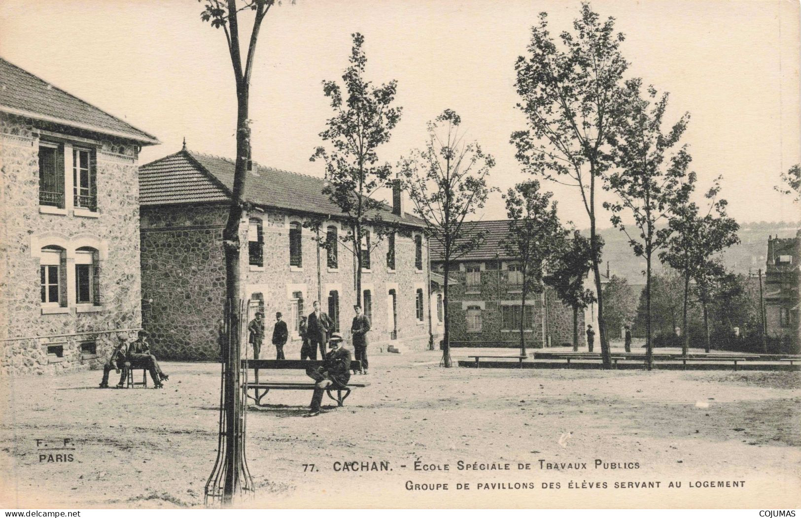 94 - CACHAN - S14839 - Ecole Spéciale De Travaux Publics - Groupe Pavillons Des Elèves Servant Au Logement - Pli - L23 - Cachan