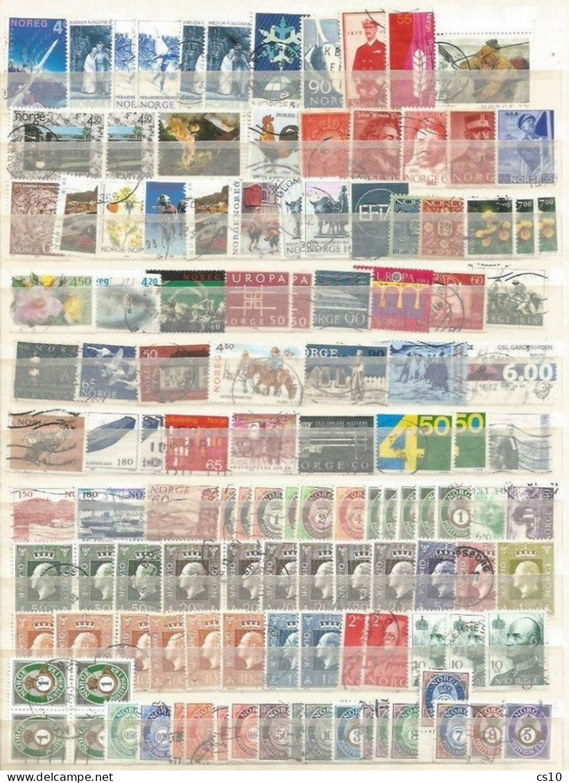 NOREG NORGE NORWAY Wholesale Lot In 5 Scans # 400++ Pcs With Pairs, Blocks, Some HVs In Very HIGH QUALITY!! - Collections