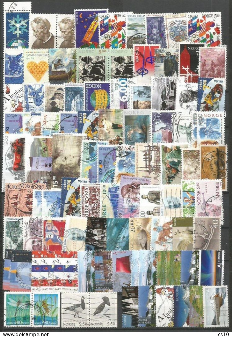 NOREG NORGE NORWAY Wholesale Lot In 5 Scans # 400++ Pcs With Pairs, Blocks, Some HVs In Very HIGH QUALITY!! - Oblitérés