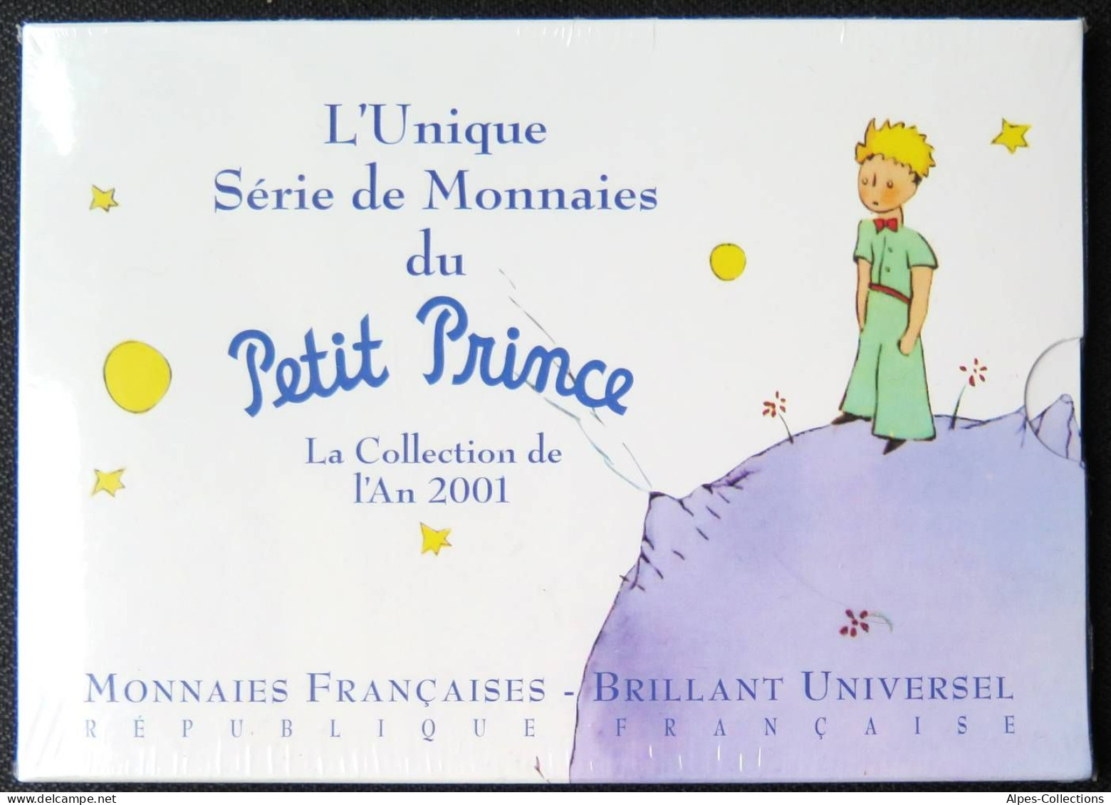 F5200.32 - COFFRET BU PETIT PRINCE - 2001 - 1 Centime à 20 Francs : Sous Blister - BU, BE & Estuches