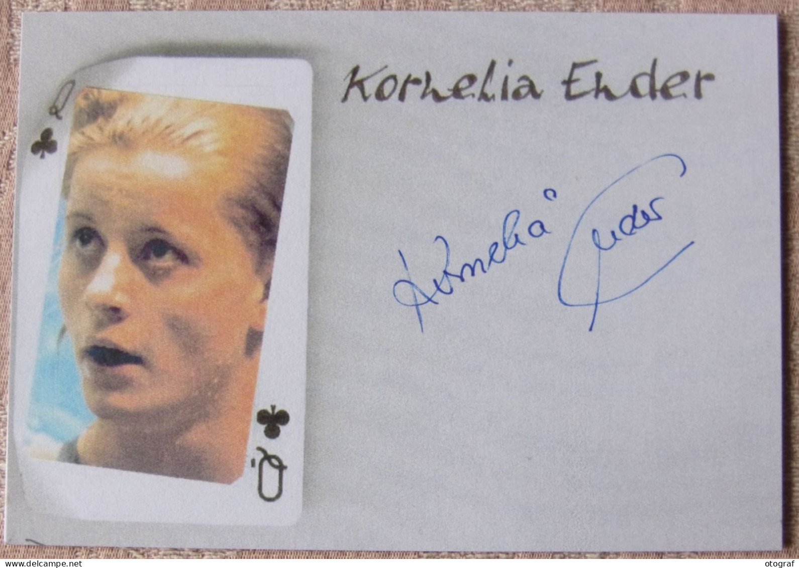 Kornelia ENDER - Dédicace - Hand Signed - Autographe Authentique - Natation