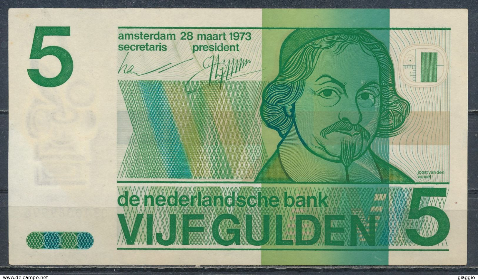 °°° NETHERLANDS - 5 GULDEN 1973 AUNC °°° - 5 Florín Holandés (gulden)