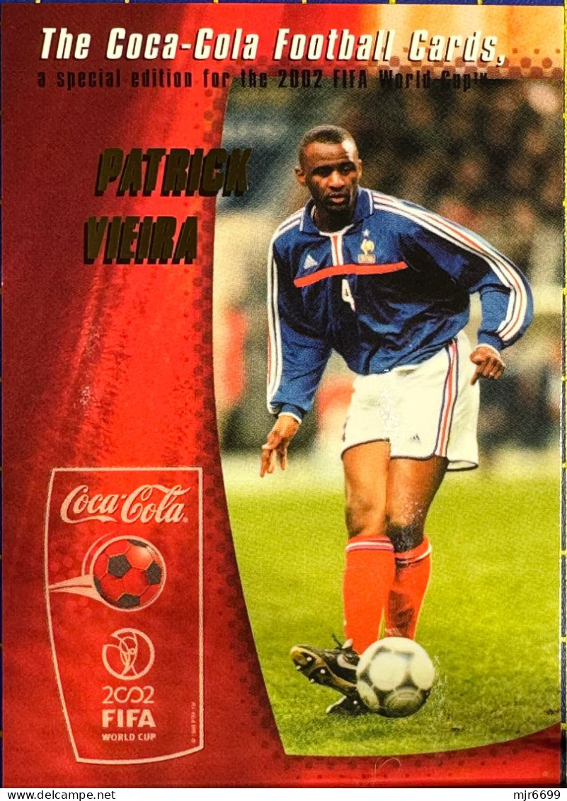 COCACOLA FIFA 2002 WOLRD CUP FOOTBALL CARDS -PATRICK VIEIRA, ALMOST PERFECT CONDITION. ORIGINAL - Altri & Non Classificati
