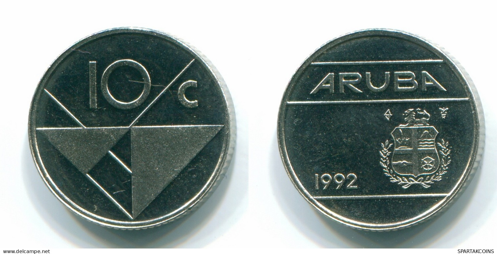 10 CENTS 1992 ARUBA (NÉERLANDAIS NETHERLANDS) Nickel Colonial Pièce #S13632.F - Aruba