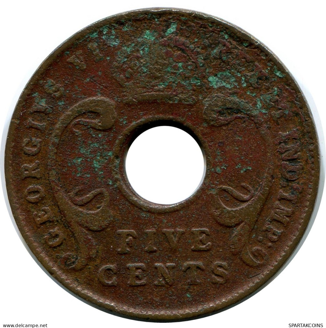 5 CENTS 1937 ÁFRICA ORIENTAL EAST AFRICA Moneda #AP873.E - Colonia Británica