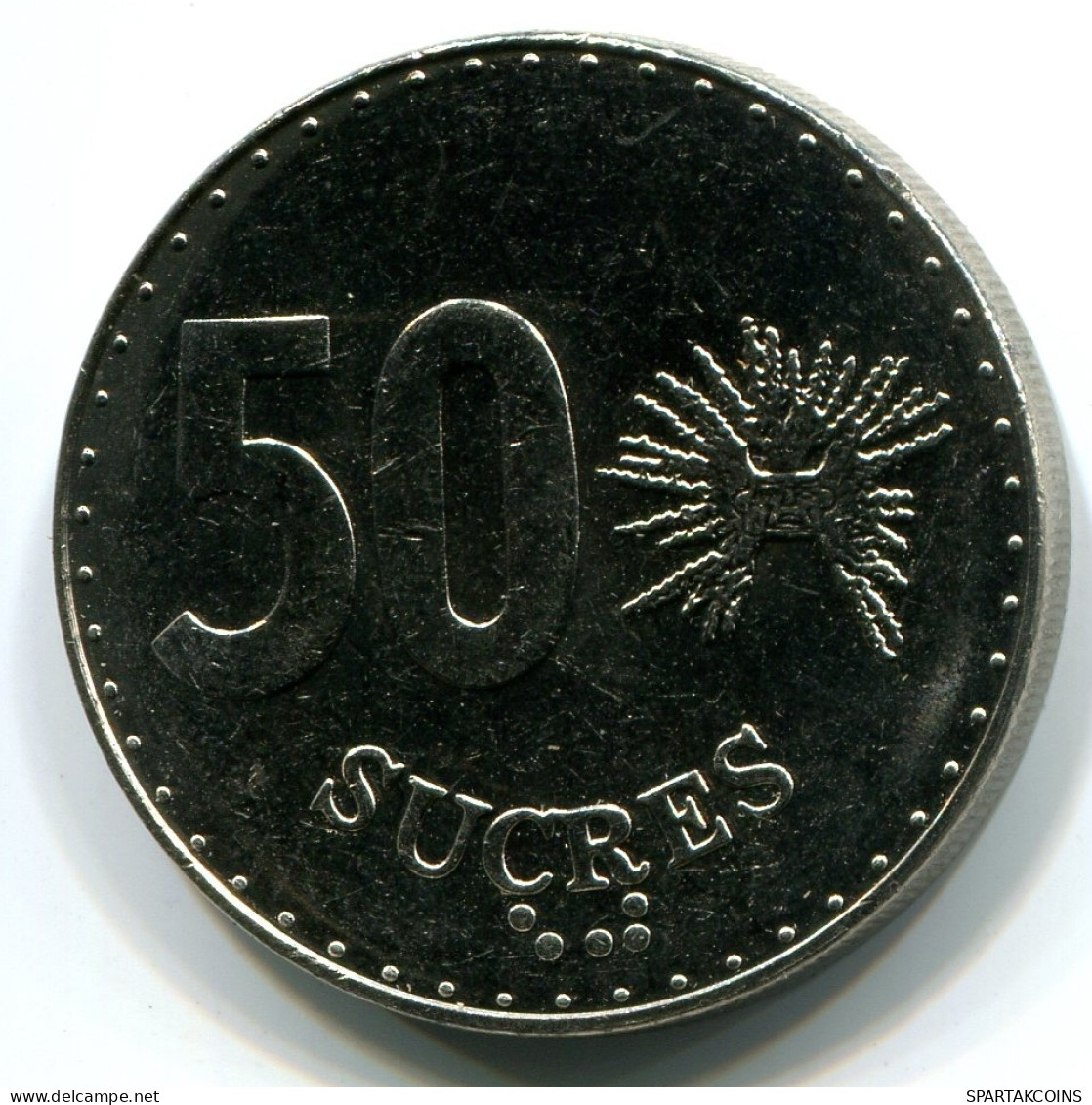 50 SUCRE 1991 ECUADOR UNC Moneda #W11014.E - Ecuador