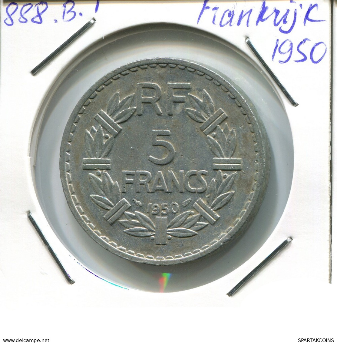 5 FRANCS 1950 FRANCIA FRANCE Moneda #AN392.E - 5 Francs