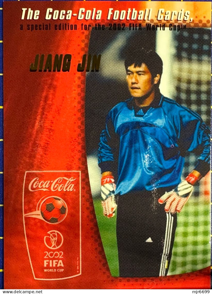 COCACOLA FIFA 2002 WOLRD CUP FOOTBALL CARDS OF CHINESE TEAM- JIANG JIN, ALMOST PERFECT CONDITION. ORIGINAL - Sonstige & Ohne Zuordnung