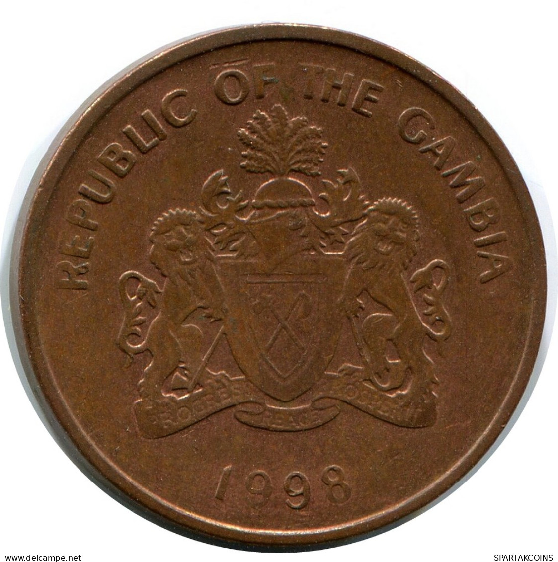 5 BUTUTS 1998 GAMBIA Moneda #AP887.E - Gambia