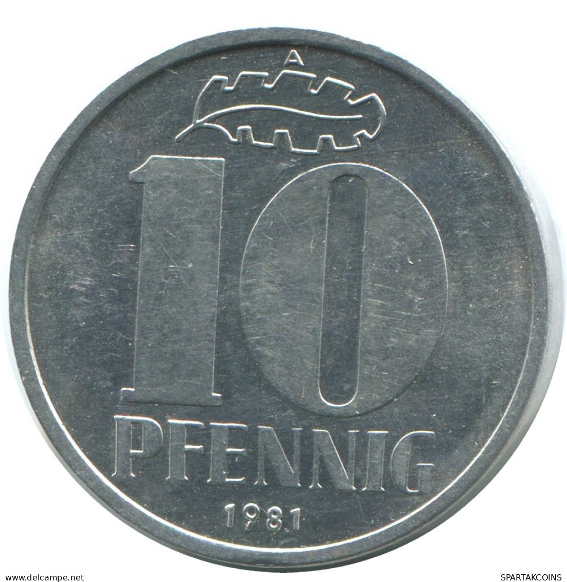 10 PFENNIG 1981 A DDR EAST ALLEMAGNE Pièce GERMANY #AE090.F - 10 Pfennig