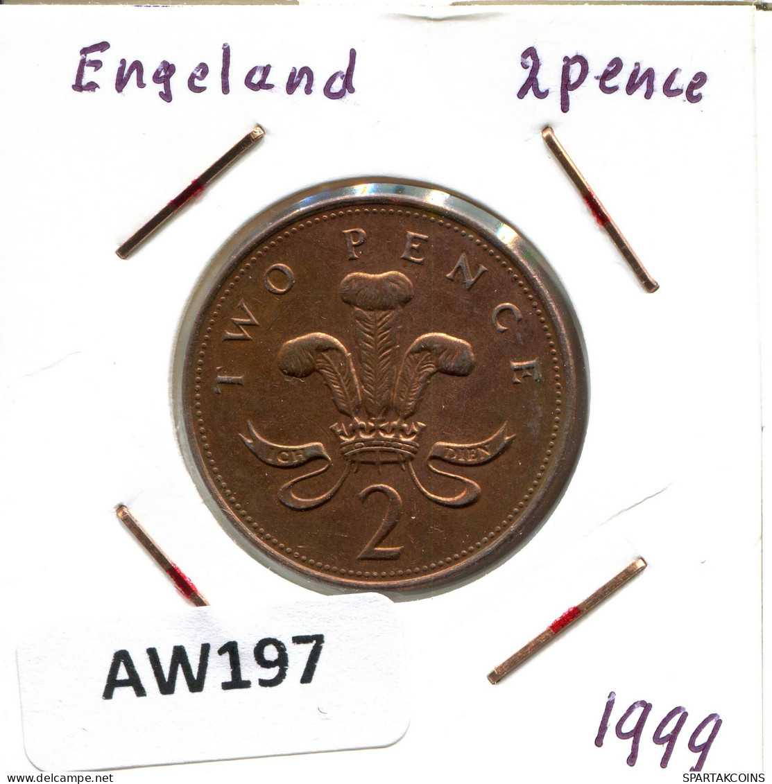 2 PENCE 1999 UK GBAN BRETAÑA GREAT BRITAIN Moneda #AW197.E - 2 Pence & 2 New Pence