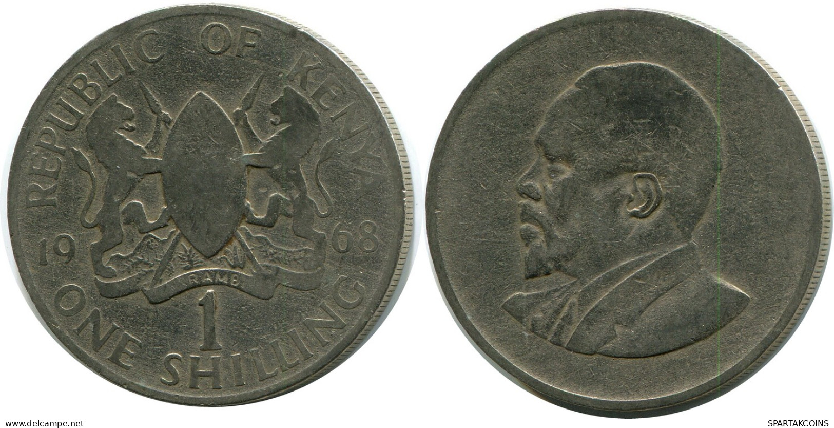 1 SHILLING 1968 KENYA Moneda #AZ185.E - Kenia