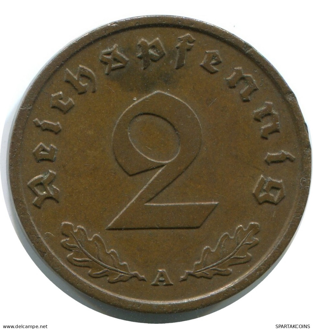 2 REICHSPFENNIG 1937 A DEUTSCHLAND Münze GERMANY #AD855.9.D - 2 Rentenpfennig & 2 Reichspfennig