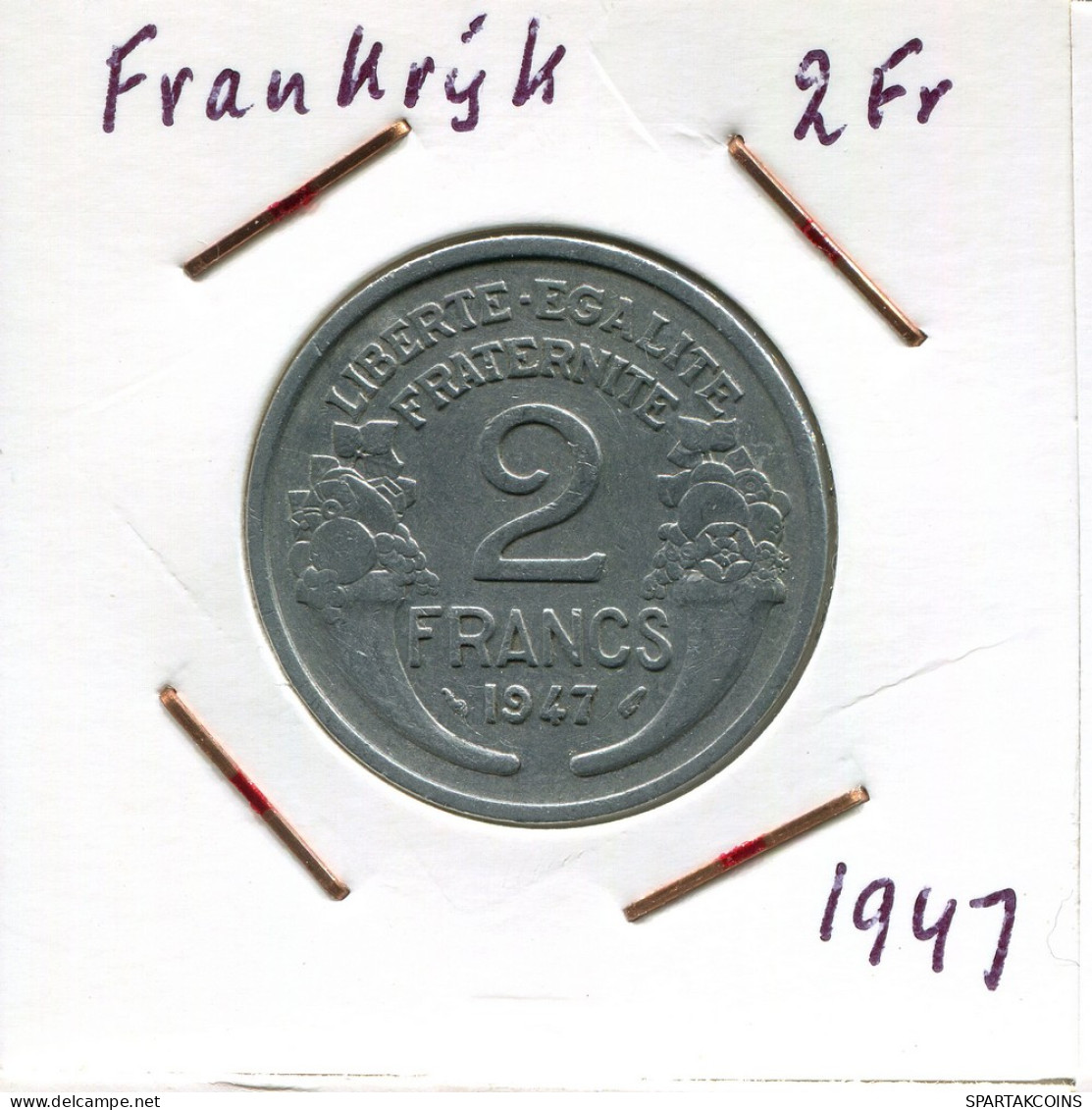 2 FRANCS 1947 FRANCE Pièce Française #AM600.F - 2 Francs