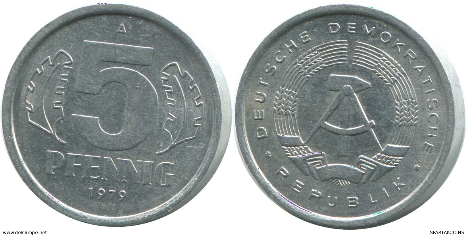 5 PFENNIG 1979 A DDR EAST GERMANY Coin #AE001.U - 5 Pfennig