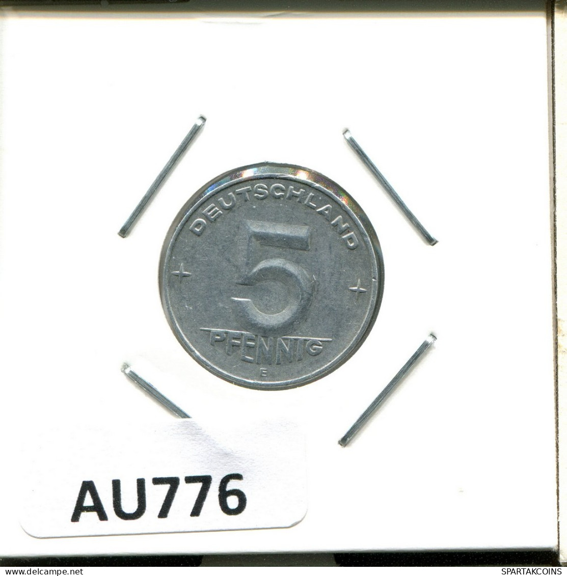 5 PFENNIG 1956 E DDR EAST GERMANY Coin #AU776.U - 5 Pfennig