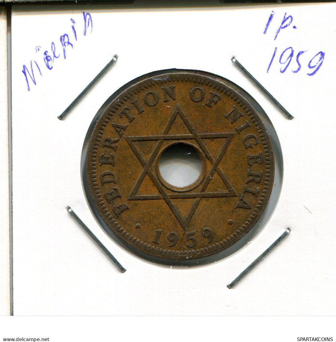 1 PENNY 1959 NIGERIA Moneda #AN695.E - Nigeria