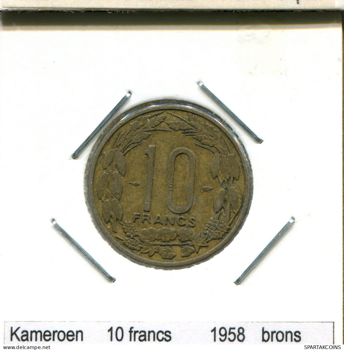 10 FRANCS 1958 CAMEROUN CAMEROON Pièce #AS324.F - Camerun