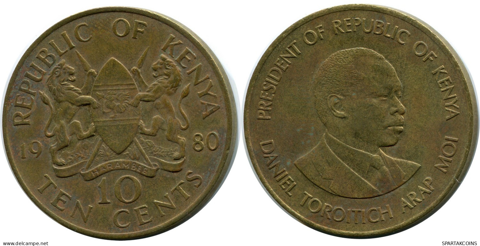 10 CENTS 1980 KENYA Pièce #AR851.F - Kenia