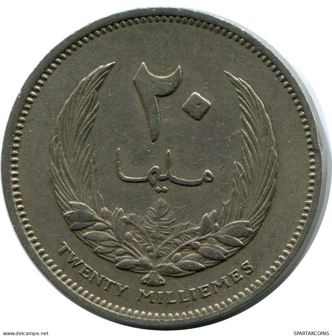 20 MILLIEMES 1965 LIBYEN LIBYA Islamisch Münze #AK277.D - Libië