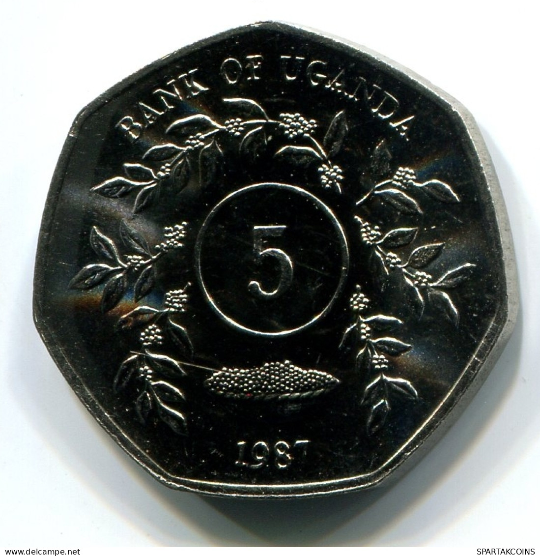 5 SHILLINGS 1987 UGANDA UNC Münze #W11054.D - Uganda