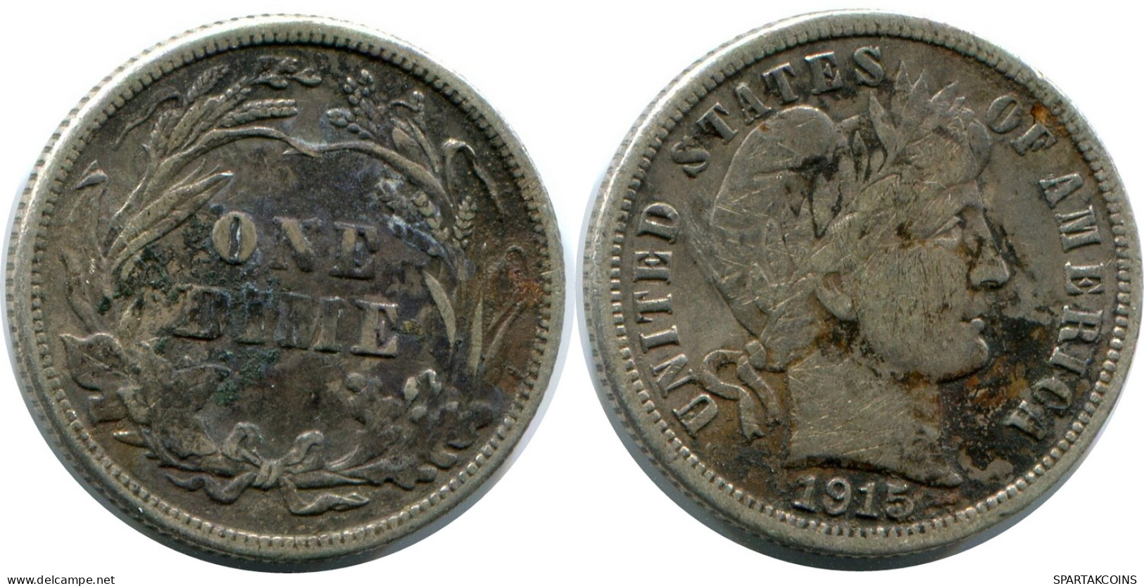 10 CENTS 1915 USA PLATA Moneda #AZ093.E - 2, 3 & 20 Cents