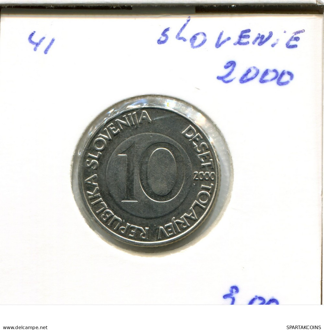 10 TOLARJEV 2000 SLOVÉNIE SLOVENIA Pièce #AR383.F - Slovenia