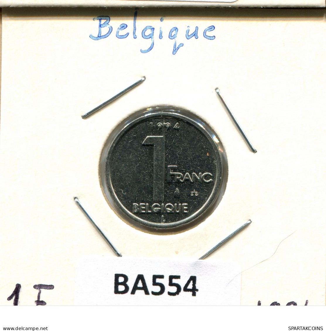 1 FRANC 1994 FRENCH Text BELGIUM Coin #BA554.U - 1 Frank