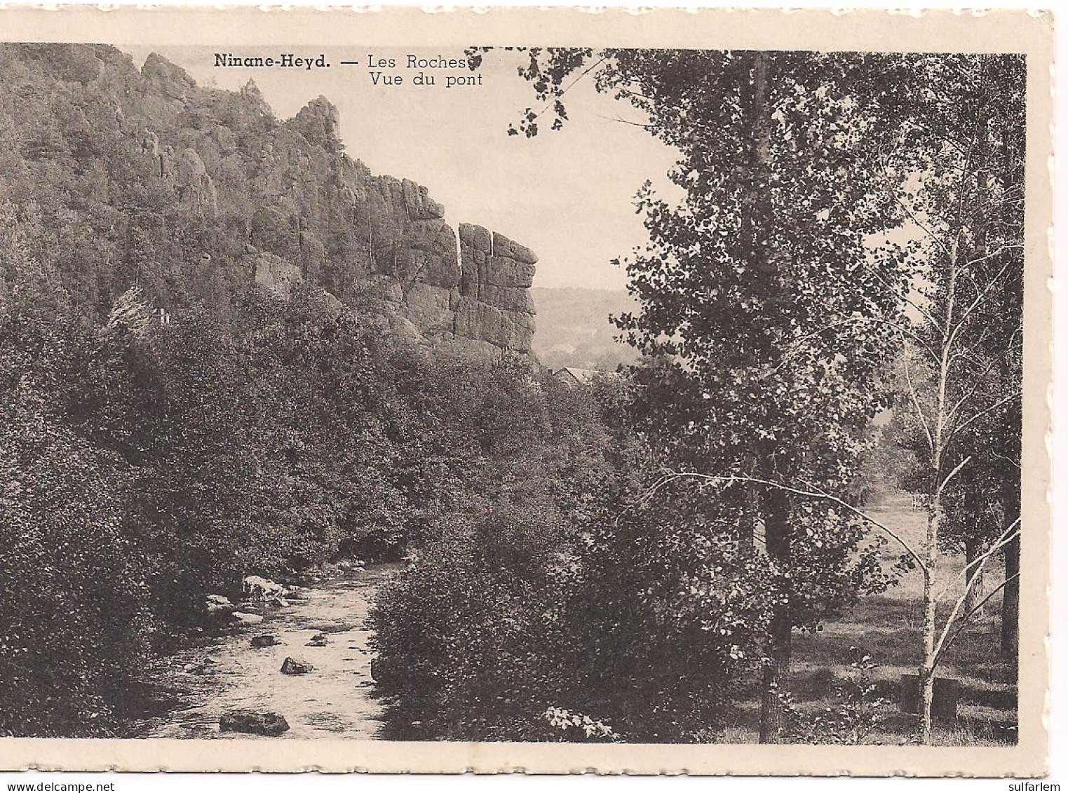 Carte Postale. NINANE -HEYD. (DURBUY). Les Roches . Vue Du Pont. Oblitération HEYD. - Durbuy