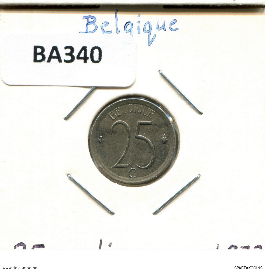 25 CENTIMES 1973 FRENCH Text BELGIUM Coin #BA340.U - 25 Cent