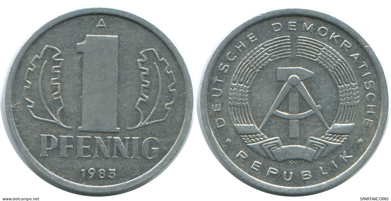 1 PFENNIG 1983 A DDR EAST GERMANY Coin #AE050.U - 1 Pfennig