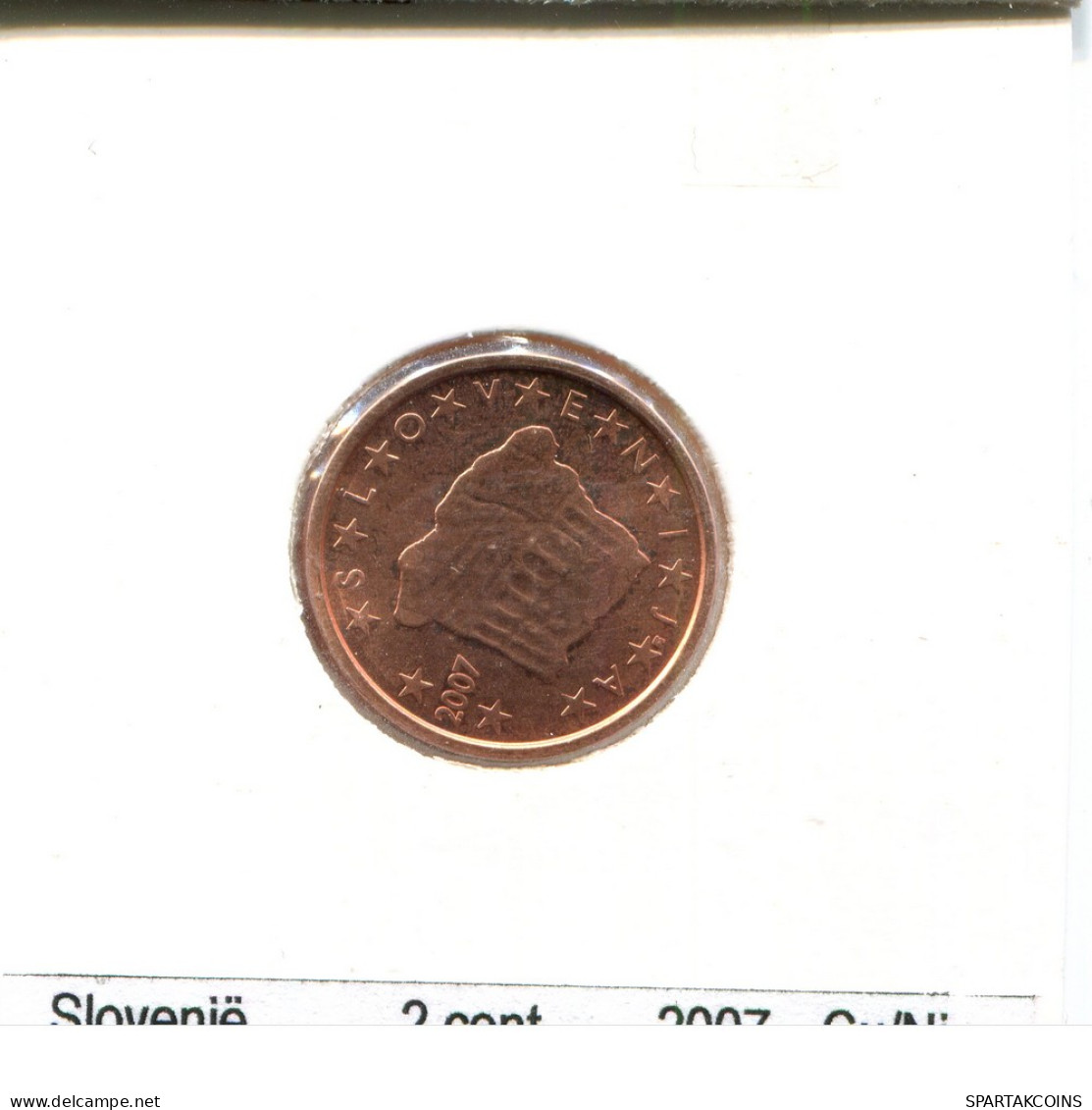 2 EURO CENTS 2007 SLOVENIA Coin #AS581.U - Slowenien