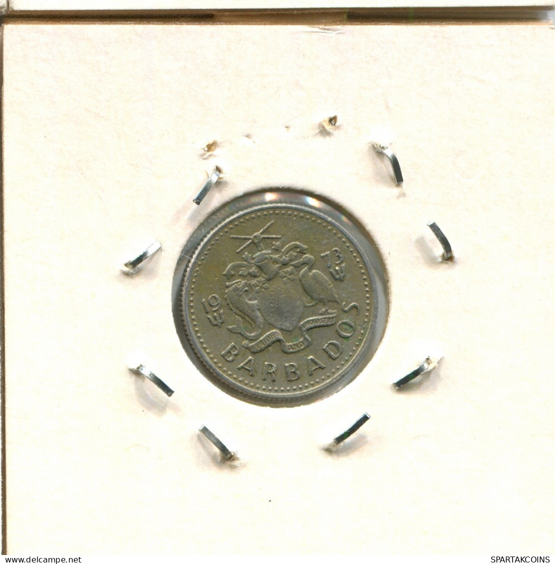 10 CENTS 1973 BARBADOS Münze #BA071.D - Barbados