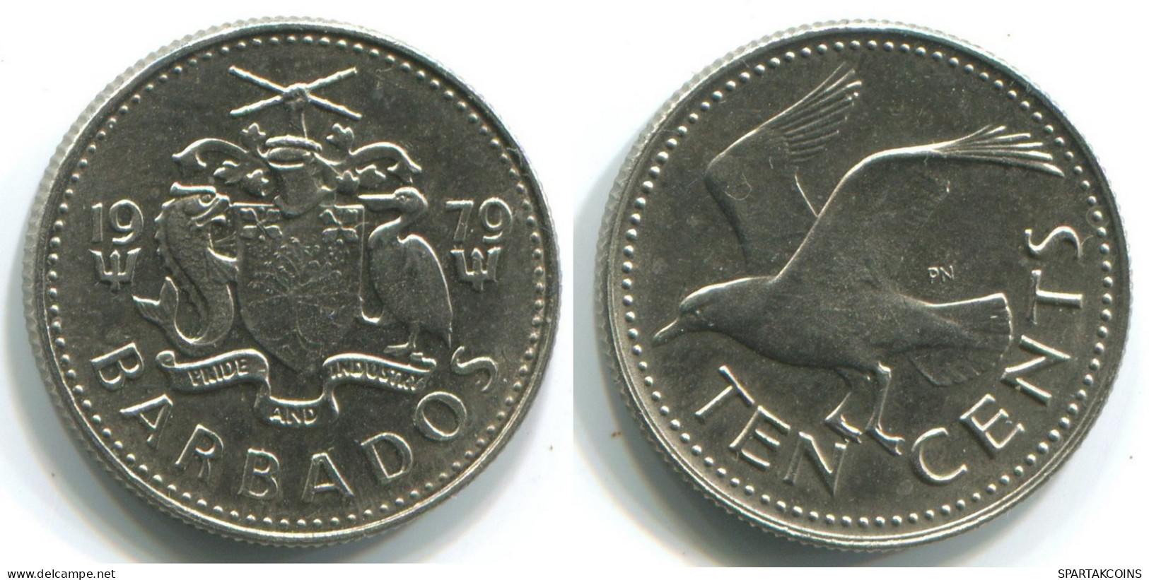 10 CENTS 1979 BARBADOS Münze #WW1167.D - Barbados