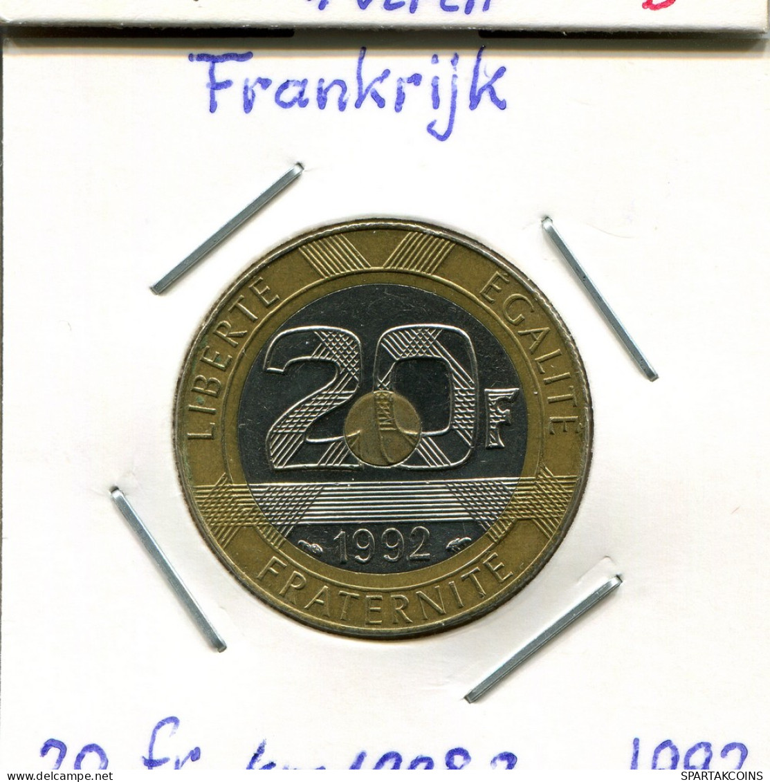 20 FRANCS 1992 FRANKREICH FRANCE Französisch Münze #AM441.D - 20 Francs