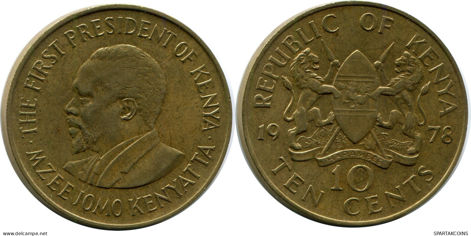 10 CENTS 1978 KENIA KENYA Münze #AP895.D - Kenya