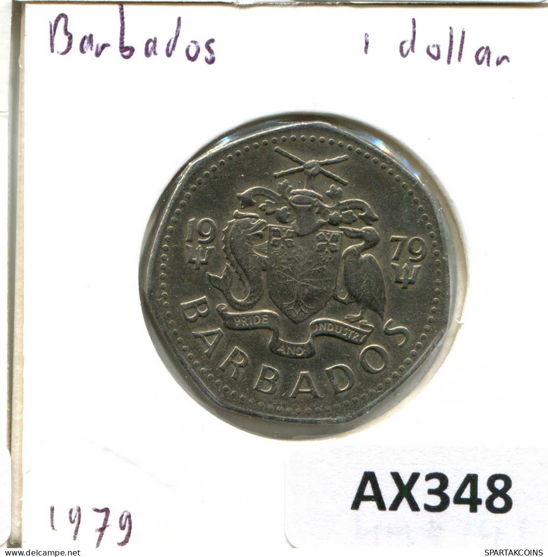1 DOLLAR 1979 BARBADOS Moneda #AX348.E - Barbados
