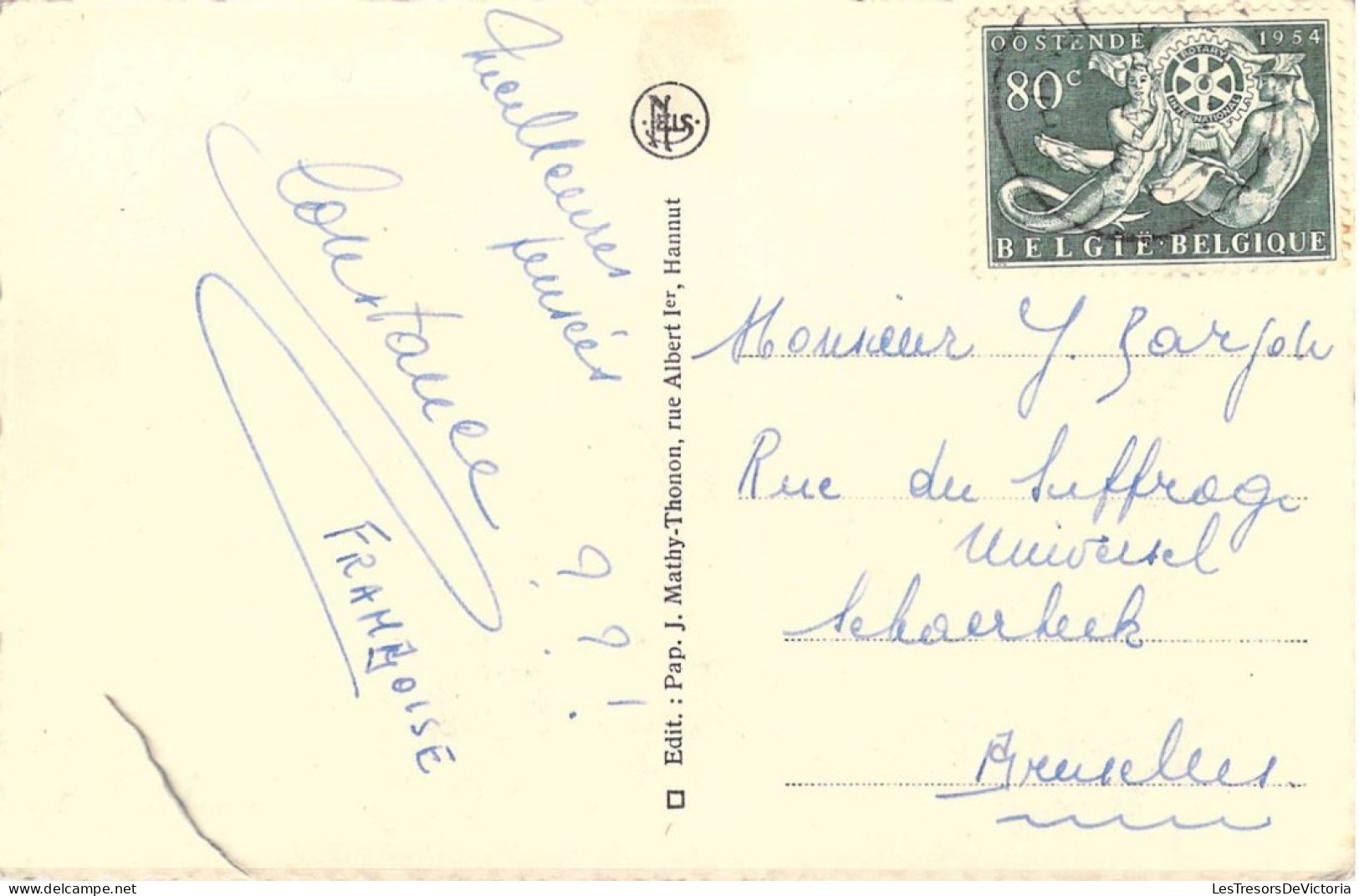 BELGIQUE - Hannut - La Route De Namur - Carte Postale Ancienne - Hannut