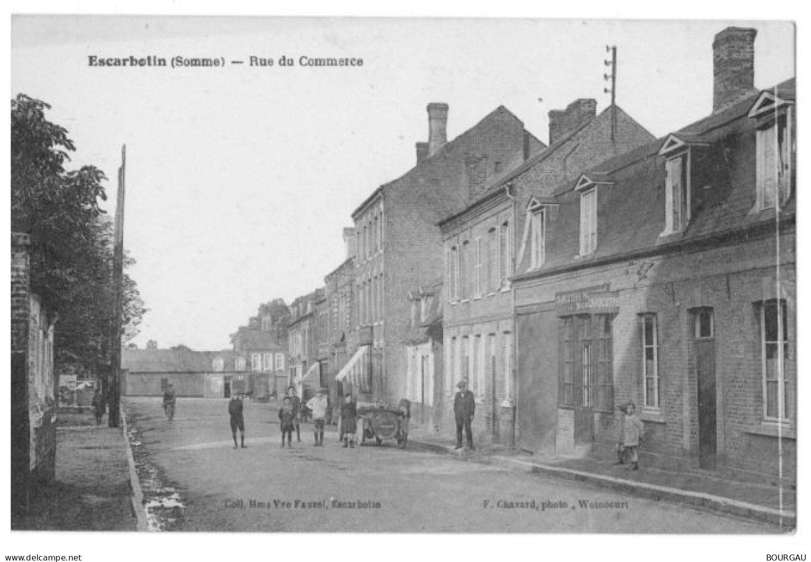 80 Escarbotin ( Somme ) " Rue Du Commerce " Coll, Mme Vve Fauvel - Friville Escarbotin